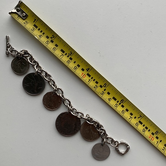 European coins charm bracelet - Picture 12 of 12